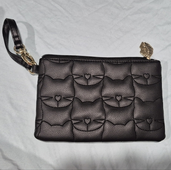 Betsey Johnson Handbags - Betsey Johnson Black Cat Embossed Clutch